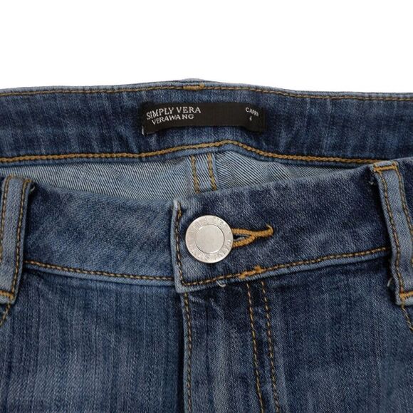 Simply Vera Wang Jeans Womens Size 4 Ankle Tuxedo Blue Denim Measures 29 x 25 - Picture 9 of 10